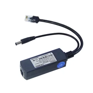 Gigabit PoE Splitter 12V 2A Salida con IEEE 802. 3AF/AT Cumple con el estándar 10.100, 1000Mbps Power Over Ethernet Splitter Adapter