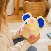 Jouet en peluche personnalisé, petite souris de couleur crème, peluche douce, animal mignon, poupée pour cadeau, design personnalisé pris en charge, porte-clés en peluche personnalisé