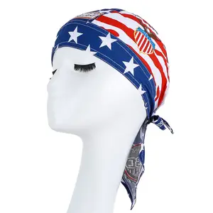 Vente chaude En Gros Coton Multicolore Imprimé Bandanas Unisexe Chapeau de Pirate Vélo Durag Crâne Pour le Cyclisme En Plein Air Hiphop Sport