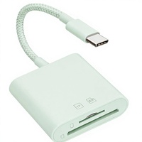 Lecteur de carte SD pour iPhone 15/16/17, iPad, MacBook, Mac, caméra de chasse - USB Type-C double fente, Plug & Play
