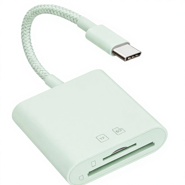 SD Card Reader for iPhone 15/16/17 iPad MacBook Mac Trail Camera-USB Type-C Dual Slots Plug & Play