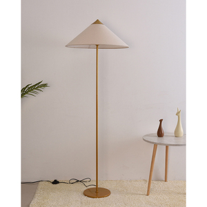 Nordic moderna semplice lampada da terra a LED cappello in lino di ferro lampada da terra <span class=keywords><strong>per</strong></span> soggiorno camera d'albergo decorazione camera degli ospiti - Product Image 5
