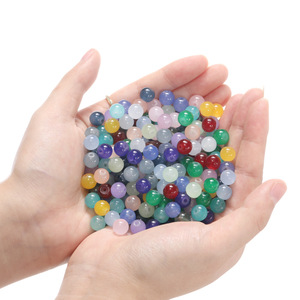 ลูกปัดแก้วกลมขนาด 8 มม. สำหรับทำเครื่องประดับหลากสี อุปกรณ์ DIY - Product Image 2
