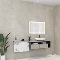 Panneau mural moderne en PVC imperméable et ignifuge avec garantie de 3 ans pour la décoration murale de la salle de bain des maisons et des hôtels avec design graphique