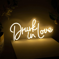 Letrero Luminoso LED de Neón Personalizado para Decoración Navideña, con Forma de Dibujo Animado, Letrero Acrílico para Habitación Infantil