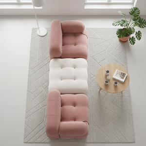 Sofá de Lujo para Sala de Estar, Sofá Mario Bellini, Conjunto de Sofás Puff, Diseño Modular de Tela Moderna, Cómodo y Personalizable - Product Image 4