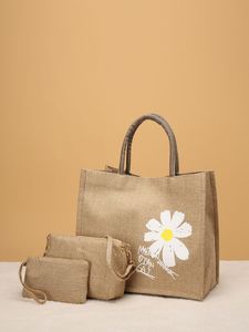 Sac de plage en jute de luxe pour femme avec poignée, imprimés animaliers, écologique, réutilisable, fermeture éclair - Product Image 6