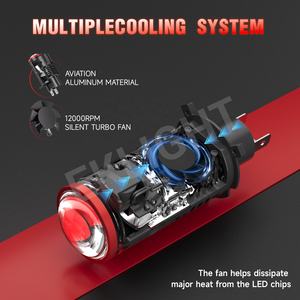 Nuevo EKLIGHT M2 H4 Led proyector lente Canbus Super brillante Mini Bi Led proyector lente ajuste coches motocicleta bicicleta - Product Image 5
