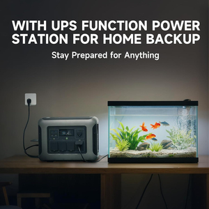 เครื่องกำเนิดไฟฟ้าพลังงานแสงอาทิตย์แบบพกพาสำหรับรถยนต์ R1500LITEP 1800W/1152Wh LiFePO4 คลื่นไซน์บริสุทธิ์ MPPT พร้อมจั๊มสตาร์ท แบตเตอรี่สำรอง และไฟฉาย - Product Image 6