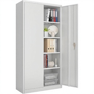Armario Metálico Moderno Ajustable de 2 Puertas, Armario Vertical para Archivos - Product Image 3