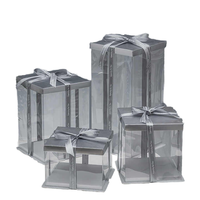 Boîtes à gâteaux carrées transparentes biodégradables en gros pour mariages et boulangeries, compatibles avec les aliments pour animaux de compagnie