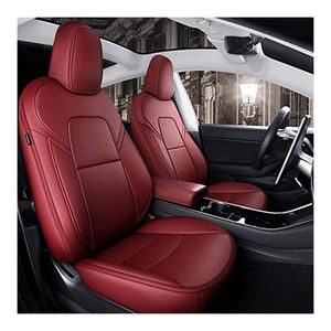 ปลอกหุ้มเบาะรถยนต์หนังแท้ อุปกรณ์ตกแต่งภายในรถยนต์ ปลอกหุ้มเบาะรถยนต์แบบสั่งทำพิเศษ<span class=keywords><strong>ส</strong></span>ำหรับรถยนต์เทสล่า รุ่น 3 ปี 2017-2022 - Product Image 1