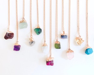 Collier plaqué or 18 ct le plus populaire en <span class=keywords><strong>2023</strong></span> Pendentif pierre de naissance coloré Collier personnalisé Bijoux pour femmes - Product Image 4