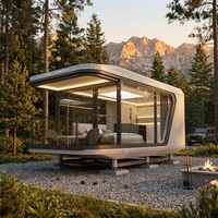 Cápsula Espacial Móvil Moderna para Hoteles Especializados, Casa Burbuja Creativa para Campamentos, con Vista al Cielo Estrellado, Módulo de Vivienda de Policarbonato para Baños