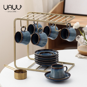 <span class=keywords><strong>Tazza</strong></span> di caffè espresso personalizzata etiopiano <span class=keywords><strong>tazza</strong></span> di reazione glassa in ceramica con piattino porcellana <span class=keywords><strong>tazza</strong></span> da tè tazze da caffè regali per gli amici - Product Image 1