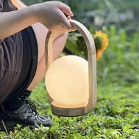 Lampe LED rechargeable portable en PE, 2000mAh, lampe de table de nuit 3d pour camping