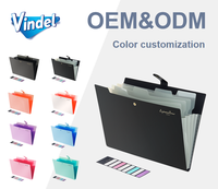 Organizador de Documentos para Oficina o Escuela, Carpeta de Plástico con Bolsillos, Personalizable con Logotipo, Archivador Expandible A4 con 5 Bolsillos, Producto Práctico para Archivar