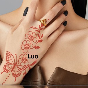 สติกเกอร์สักลายเฮนน่าลาย<span class=keywords><strong>ผีเสื้อ</strong></span>ดอกไม้ โลโก้สั่งทำได้ ลายเสมือนจริง สำหรับเพ้นท์ร่างกาย แขน มือ <span class=keywords><strong>หลัง</strong></span> แบบชั่วคราว ขายส่ง - Product Image 5