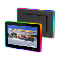Tablette murale personnalisée PoE de 10,1 à 15,6 pouces avec éclairage LED RGB, RFID, NFC et écran tactile pour la réservation de salles de conférence et la publicité