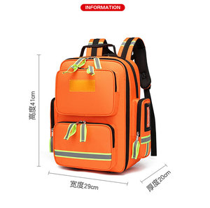 Sac à dos d'urgence imperméable Orange Oxford pour kit <span class=keywords><strong>de</strong></span> <span class=keywords><strong>survie</strong></span> et <span class=keywords><strong>de</strong></span> premiers secours, avec fermeture éclair, pour la famille et les situations d'incendie - Product Image 3