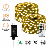 Guirlandes lumineuses LED IP65 à fil vert, lumières de Noël extérieures à brancher, lumières féériques pour mariage, lumières de chambre de bébé