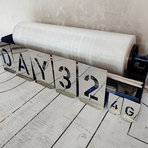 Lettrage d'alphabet réutilisable 76Mm de hauteur de caractère A-Z 0-9 Kit de lettres de <span class=keywords><strong>pochoir</strong></span> imbriquées pour la peinture - Product Image 3