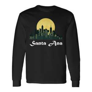 T-shirt à manches longues Santa Ana Skyline, design Night City Glow - Product Image 1