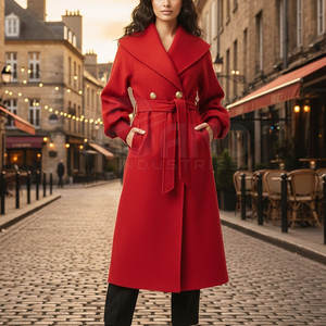 Abrigo Largo de Invierno para Mujer, Diseño Personalizado, Lana y Poliéster de Alta Calidad, Transpirable, Secado Rápido, Ecológico, Precio Razonable - Product Image 4