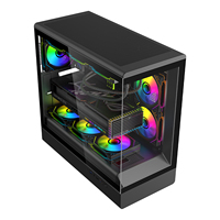 Boîtiers d'ordinateur de jeu noirs AntarcChill Factory, tours en métal SPCC sans vis, boîtier PC compatible avec le refroidissement liquide