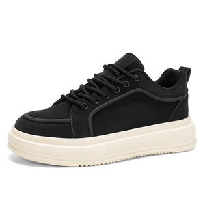 Nuevos Zapatos de Cuero para Hombre, Estilo Coreano, de Suela Gruesa, que Aumentan la Altura, Zapatillas Casuales Modernas y Versátiles para Uso Diario - Product Image 3