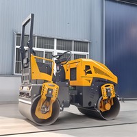 Fabricant chinois de rouleaux routiers compacteurs à double tambour Mini petit rouleau compresseur vibrant de 3 tonnes à vendre