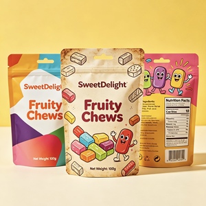 Sachet Doypack transparent sur mesure avec fenêtre, thermoscellable et refermable à fermeture éclair pour snacks, biscuits, noix et fruits secs - Product Image 3