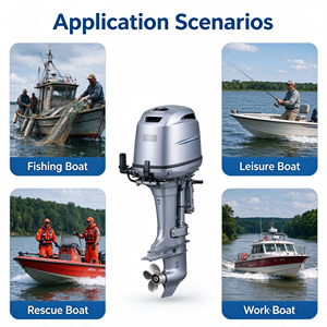 Moteur hors-bord pour bateaux, moteur marin pour la pêche et les bateaux de plaisance - Product Image 2