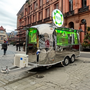 2025 Custom Color Stainless Steel Food Trailer With Full Kitchen Equipments Bbq Food Truck Fully Loaded Mobile Restaurant - Product Image 1