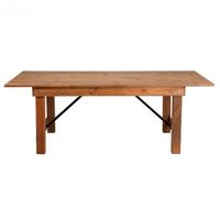 Vente en gros d'usine - Table et chaises en pin de style farmhouse - Table de mariage en bois massif - Style rustique