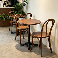 Meubles commerciaux sur mesure, hôtel, café, restaurant, table basse moderne en bois massif, chaises de bistrot en rotin