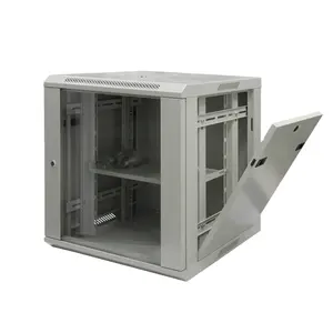 Glass Door Cold Rail Steel Server Rack 12U Wall Mounted Data Network Cabinet Wholesale