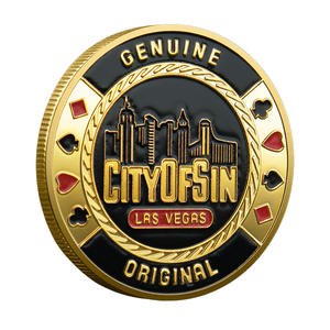 Koin Peringatan Berlapis Perak dengan Cetak UV Stock Ace King - Desain Kustom Hadiah Kenang-kenangan untuk Pelindung Kartu Poker Las Vegas - Product Image 2