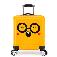 Valise à roulettes ABS pour enfants, 16-18 pouces, la plus vendue, avec fermeture éclair, personnalisable avec logo de personnage de dessin animé