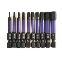 Embouts de tournevis à tête hexagonale magnétiques personnalisés H1.5-8, phosphate noir, tige hexagonale de 1/4 pouce