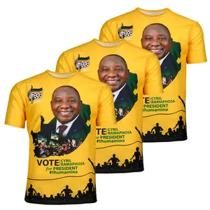 Ülke kampanyası süblimasyon T Shirt ucuz seçim tişörtleri politik kampanya için toptan t Shirt