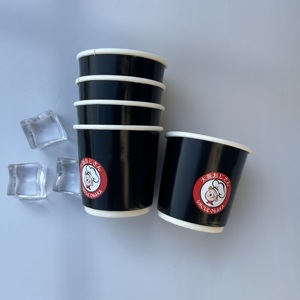 Bright Thickened Double-layer Food Grade Coffee Cup Hot Drink Cup Takeaway Milk Tea Paper Cup with Printable Lid