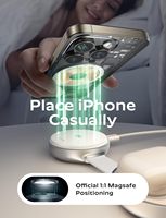 LISEN Chargeur sans fil 3-en-1 Qi2 15W Station de charge rapide magnétique pliable pour iPhone 17 16 15 Watch AirPods Bureau