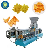 Machine de fabrication de chips de maïs frites entièrement automatique, extrudeuse de chips de maïs triangulaires, ligne de production de chips de maïs tortilla