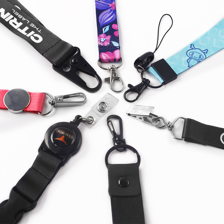 Wholesale Custom Fashion Ribbon Satin Lanyard Lanyard Keychain Image 5