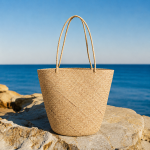 <b>Straw</b> Woven Eco-friendly Custom Design Tote <b>Bag</b> Solid Color Open Top Bohemian Style Summer Beach Women's Large Capacity - Product Image 1