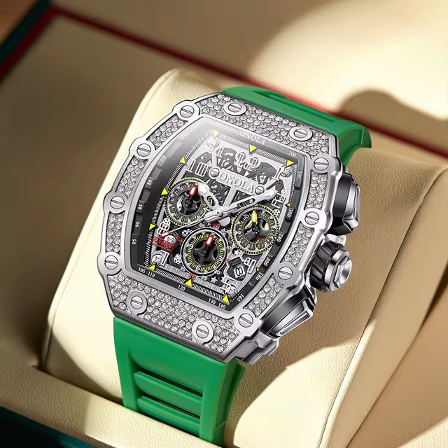 ONOLA 6826Q Men Quartz Wrist Watches Sport Diamond Fashion Design New Brand Luminous Hands Wristwatches for Mens Montre Relojes