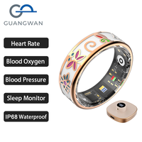 Bague connectée intelligente en émail pour Android et iOS : Suivi de la fréquence cardiaque, de l'oxygène sanguin, de la pression artérielle, du sommeil, des pas et de la forme physique, étanche IP68