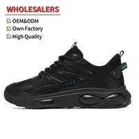 Nouvelles baskets pas chères pour hommes et femmes, baskets de course noires, chaussures décontractées à bas prix, vente en gros d'usine