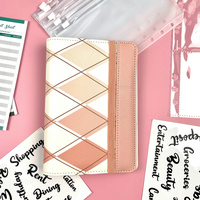 Organiseur de Budget Personnalisé A6 en Cuir PU, Carnet de Notes Spirale avec Enveloppes pour Espèces